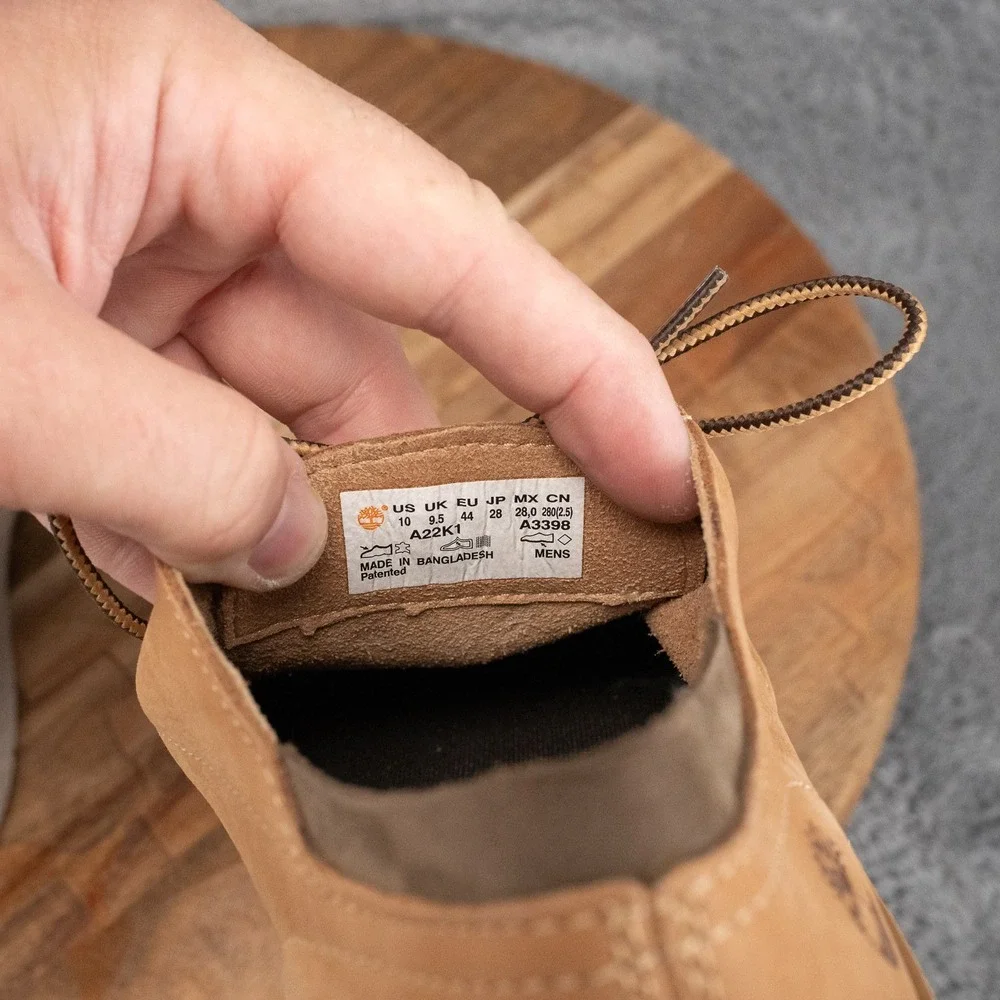 Timberland Cross Mark Oxford Shoes Mens 10 Brown Leather Sneakers